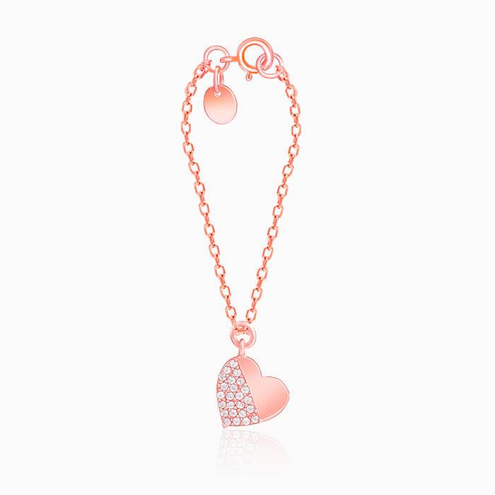 Giva 925 Rose Gold Heart Watch Charm - Without Chain, Fits In Bracelet, Pendant And Necklace | Gifts : WC013