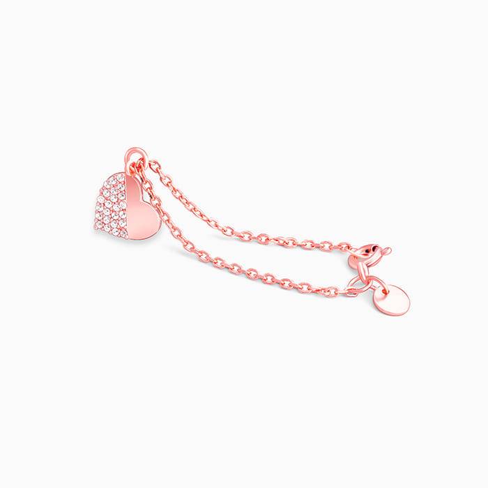 Giva 925 Rose Gold Heart Watch Charm - Without Chain, Fits In Bracelet, Pendant And Necklace | Gifts : WC013