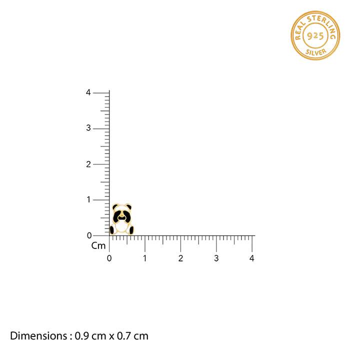 Giva 925 Sterling Silver Golden Peek-A-Boo Panda Watch Pins- Fits In Bracelet, Pendant And : WC015WC015