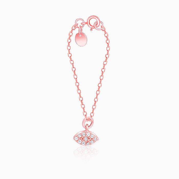 Giva 925 Rose Gold Evil Eye Charm - Without Chain, Fits In Bracelet, Pendant And Necklace | Gifts Fo : WC019