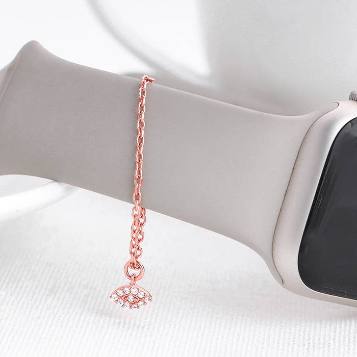 Giva 925 Rose Gold Evil Eye Charm - Without Chain, Fits In Bracelet, Pendant And Necklace | Gifts Fo : WC019