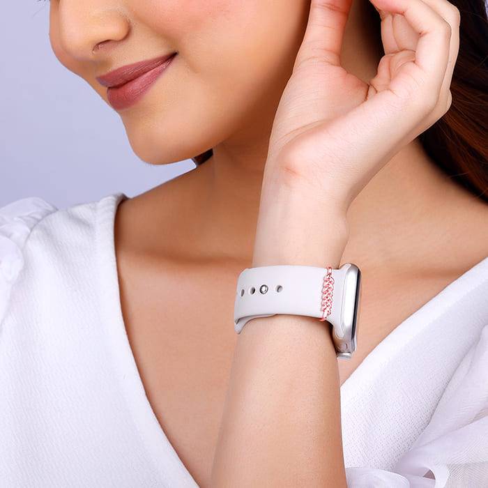 Giva 925 Rose Gold Laurel Watch Band | Gifts For Women And Girls | With Certificate Of Authenticity  : WC021