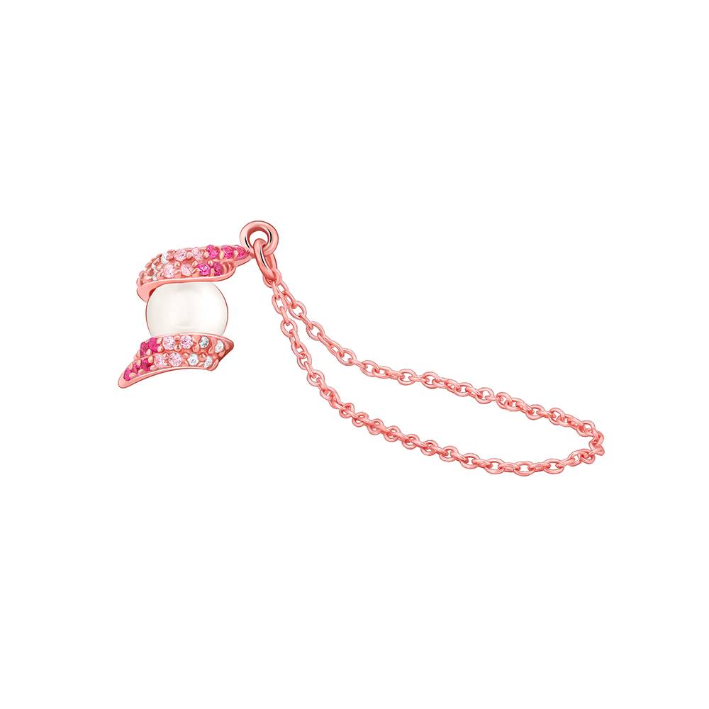 Giva 925 Silver Rose Gold Pearl Drop Watch Charm,Adjustable : WC024
