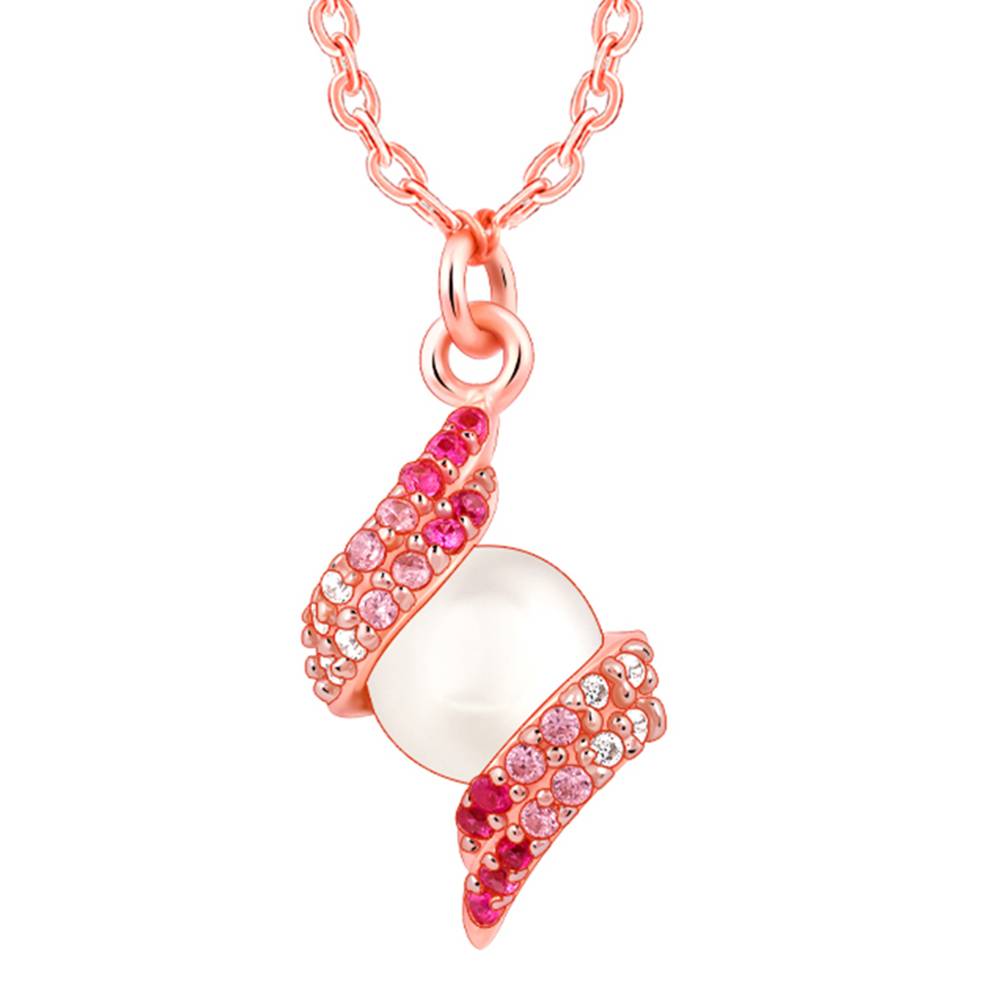 Giva 925 Silver Rose Gold Pearl Drop Watch Charm,Adjustable : WC024
