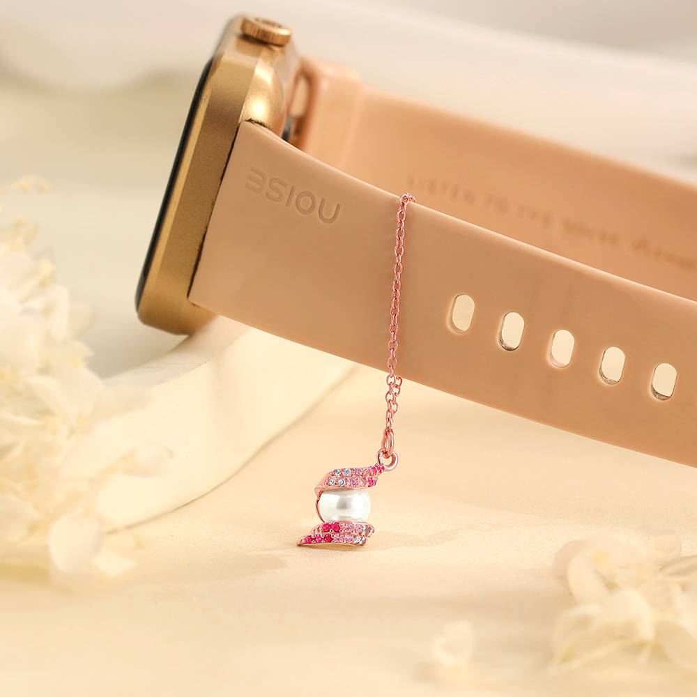 Giva 925 Silver Rose Gold Pearl Drop Watch Charm,Adjustable : WC024