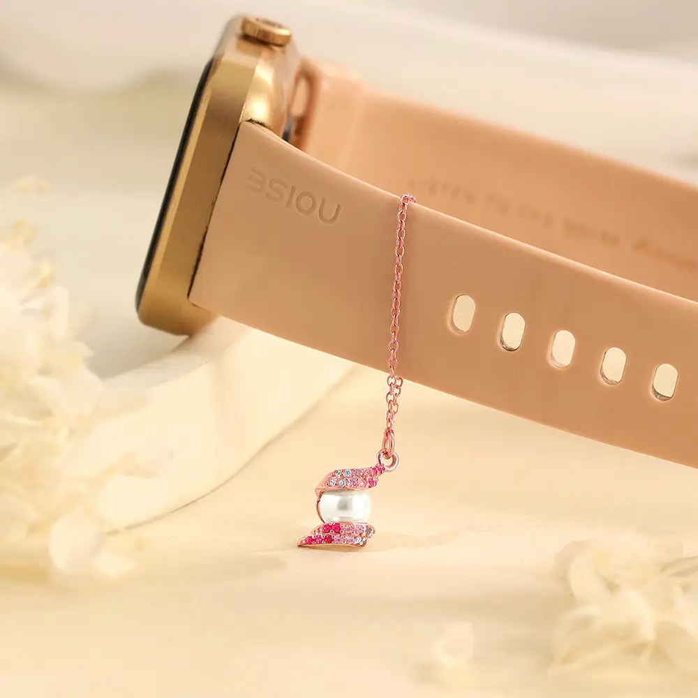 Giva 925 Silver Rose Gold Pearl Drop Watch Charm,Adjustable : WC024