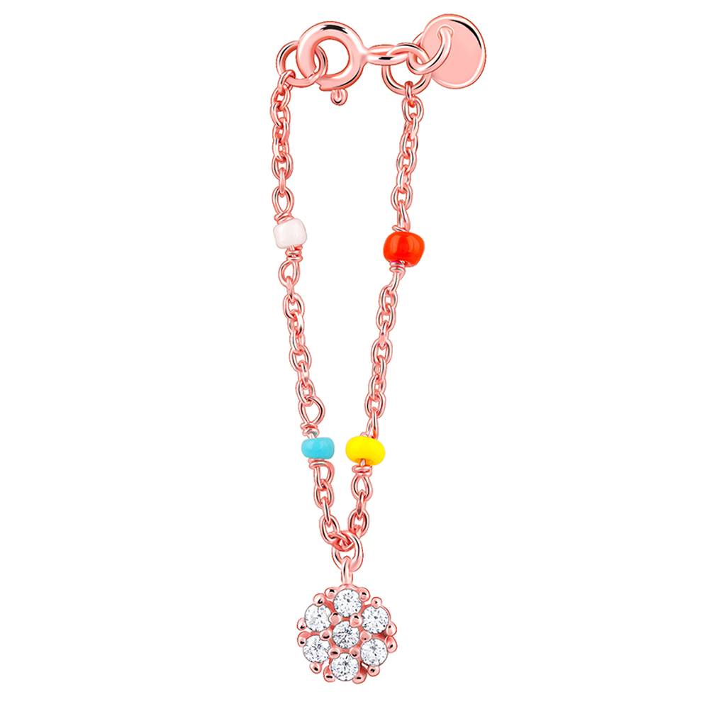 925 Silver Rose Gold Dahlia Watch Charm,Adjustable : WC028
