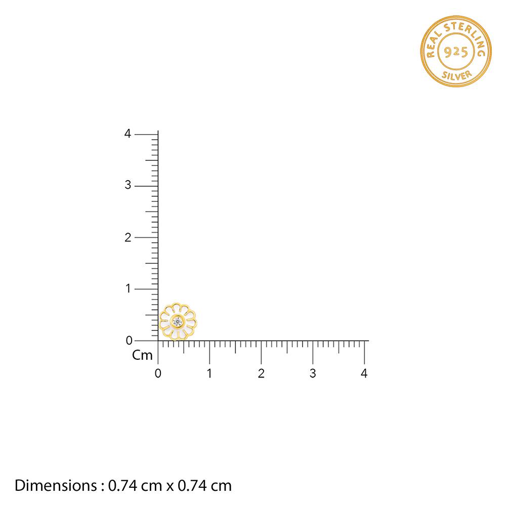 925 Silver Golden Cute Daisy Watch Pins : WC031WC031