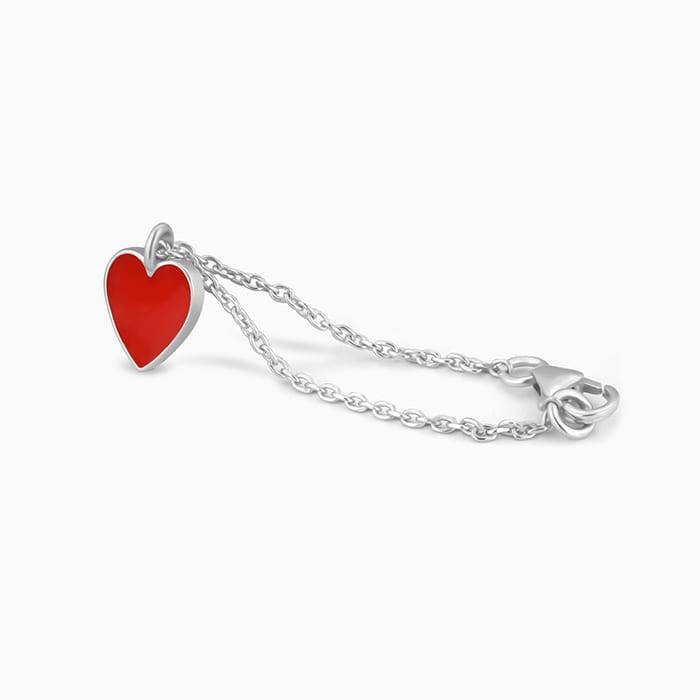 Giva 925 Sterling Silver Red Heart Watch Charm -Without Chain, Fits In Watch Charm,Adjusta : WC03