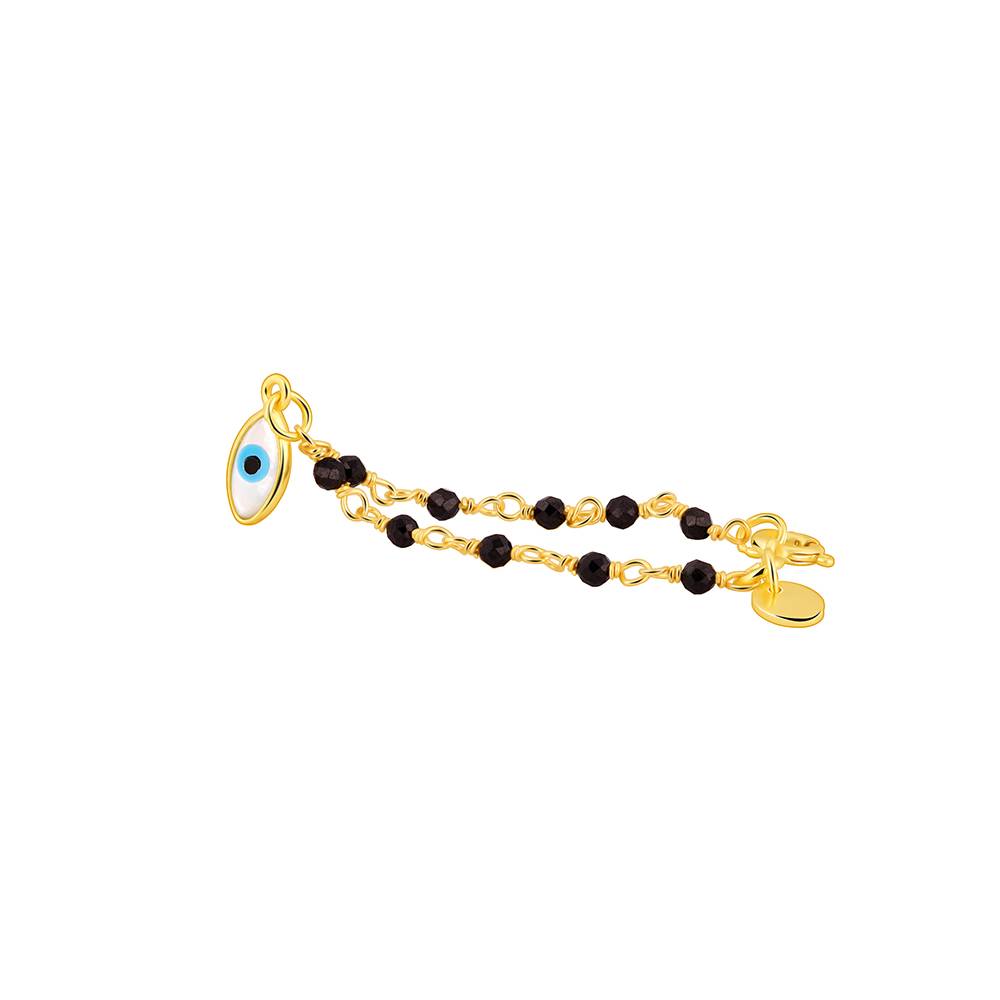 925 Silver Golden Stylish Evil Eye Watch Charm,Adjustable : WC040