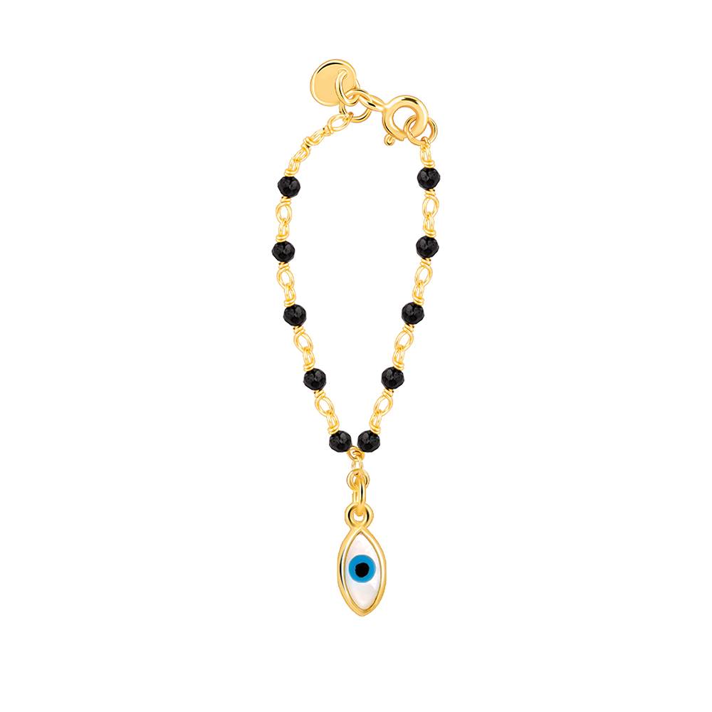 925 Silver Golden Stylish Evil Eye Watch Charm,Adjustable : WC040