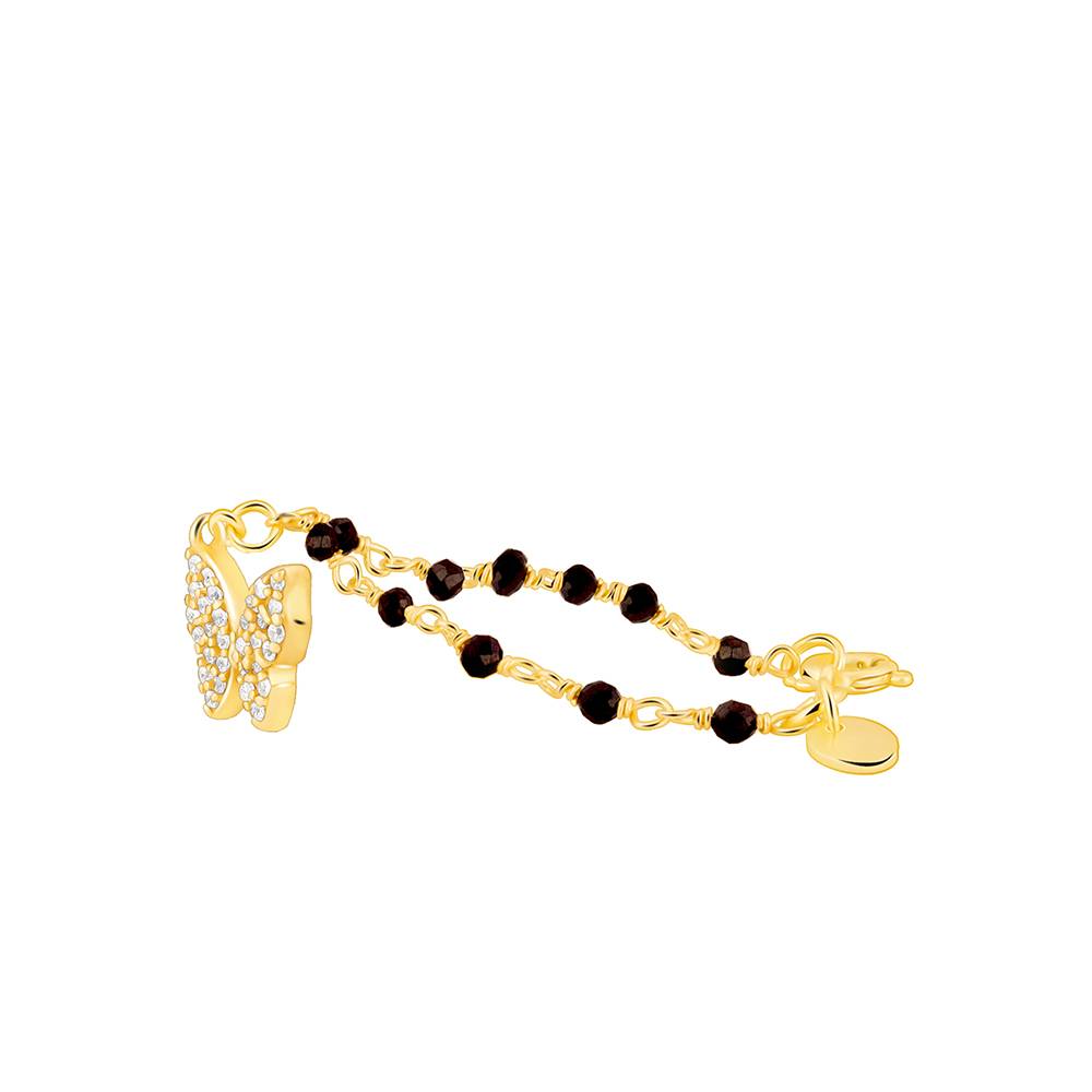 925 Silver Golden Sparkling Flutter Watch Charm,Adjustable : WC041