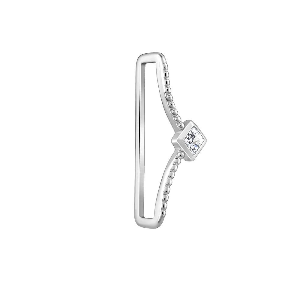 Silver Zircons Watch Band- Without Chain, Adjustable : WC042
