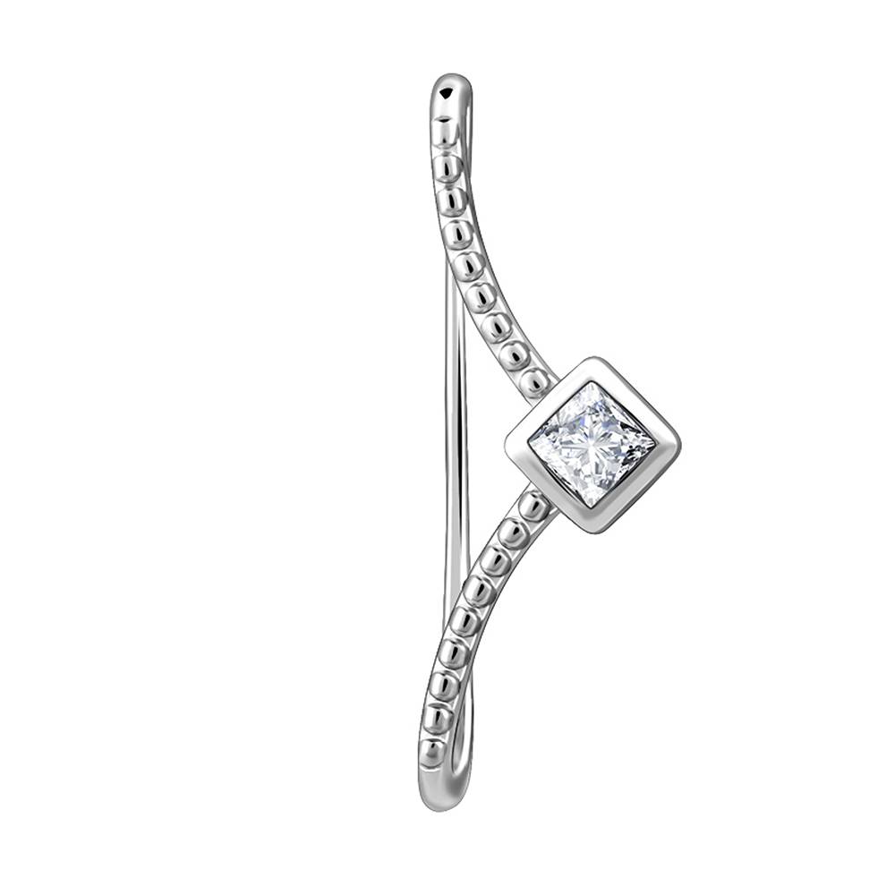 Silver Zircons Watch Band- Without Chain, Adjustable : WC042