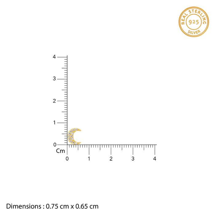 Giva 925 Silver Golden Crescent Moon Watch Pins,Adjustable | Gifts For Women And Girls | W : WC045WC045