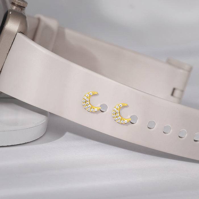 Giva 925 Silver Golden Crescent Moon Watch Pins,Adjustable | Gifts For Women And Girls | W : WC045WC045