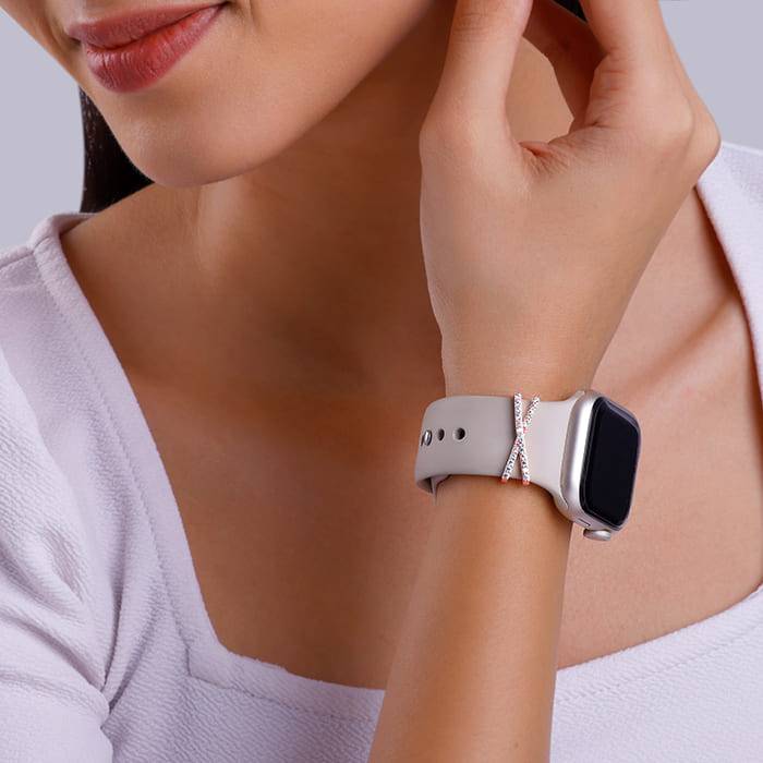 Rose Gold Cross Watch Band- Without Chain, Adjustable | Gifts For Women And Girls | With C : WC054