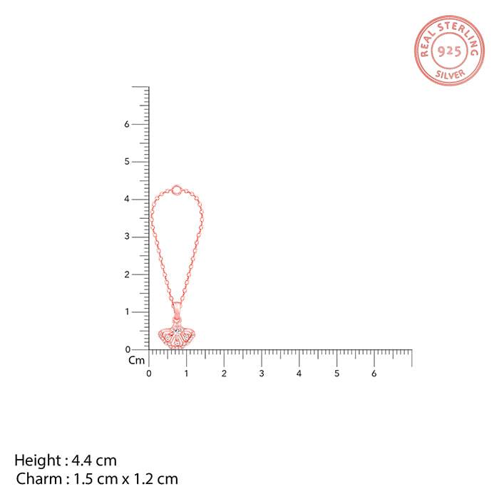 Giva 925 Sterling Silver Bhumi Rose Gold Eye Bright Watch Charm- Without Chain, Fits In Br : WC06