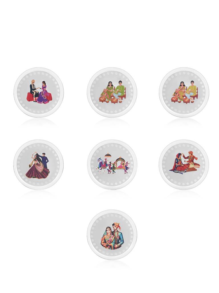 Saptapadi-Seven Steps 999 Silver Coin Box (7 Coins) : WCB11