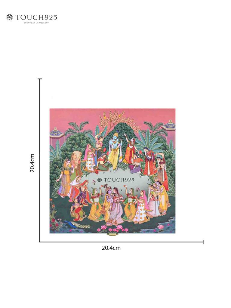 Divine Musical Raas Leela 999 Silver Coin Box (5 Coins) : WCB70