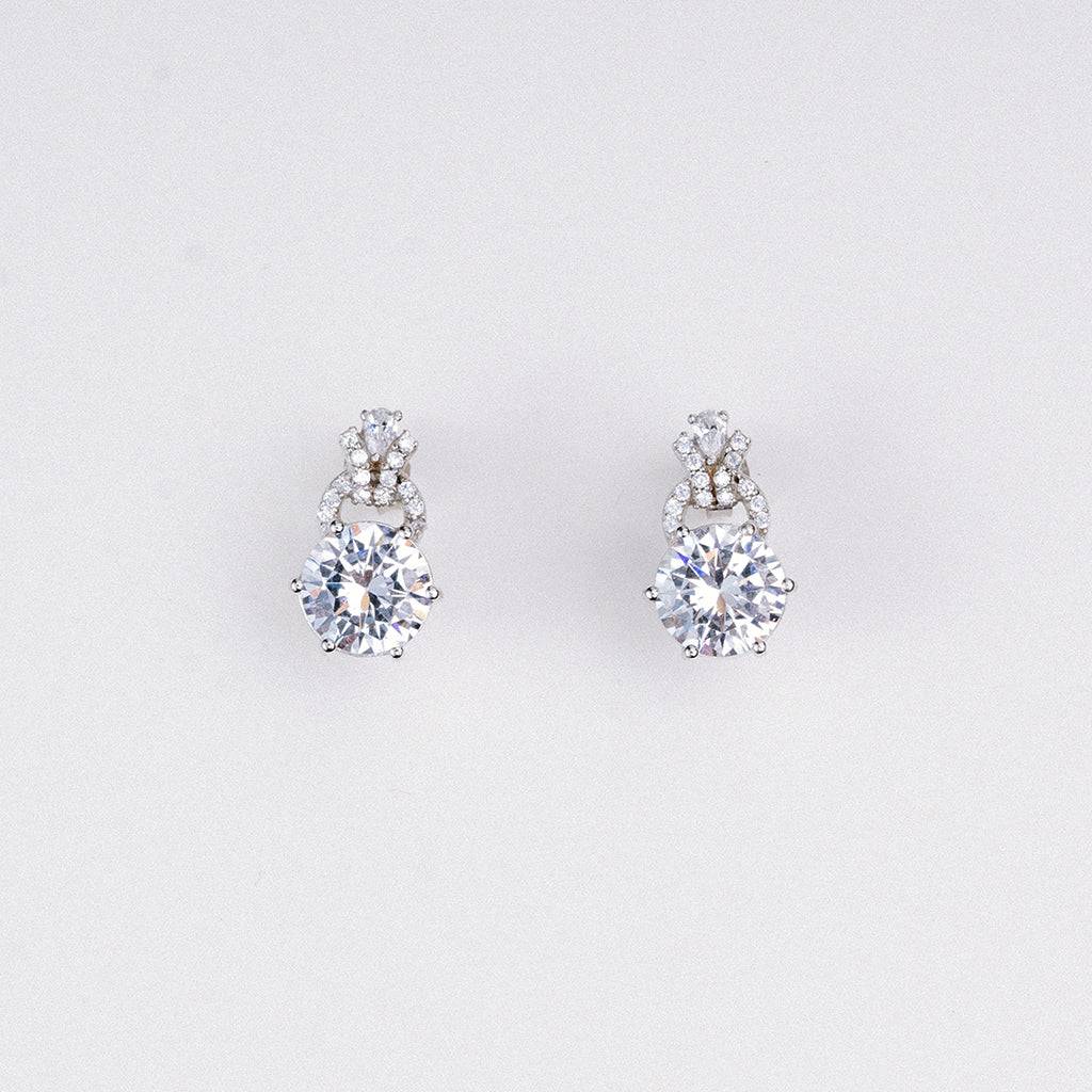 Moon & Shine Solitaire Studs Earrings