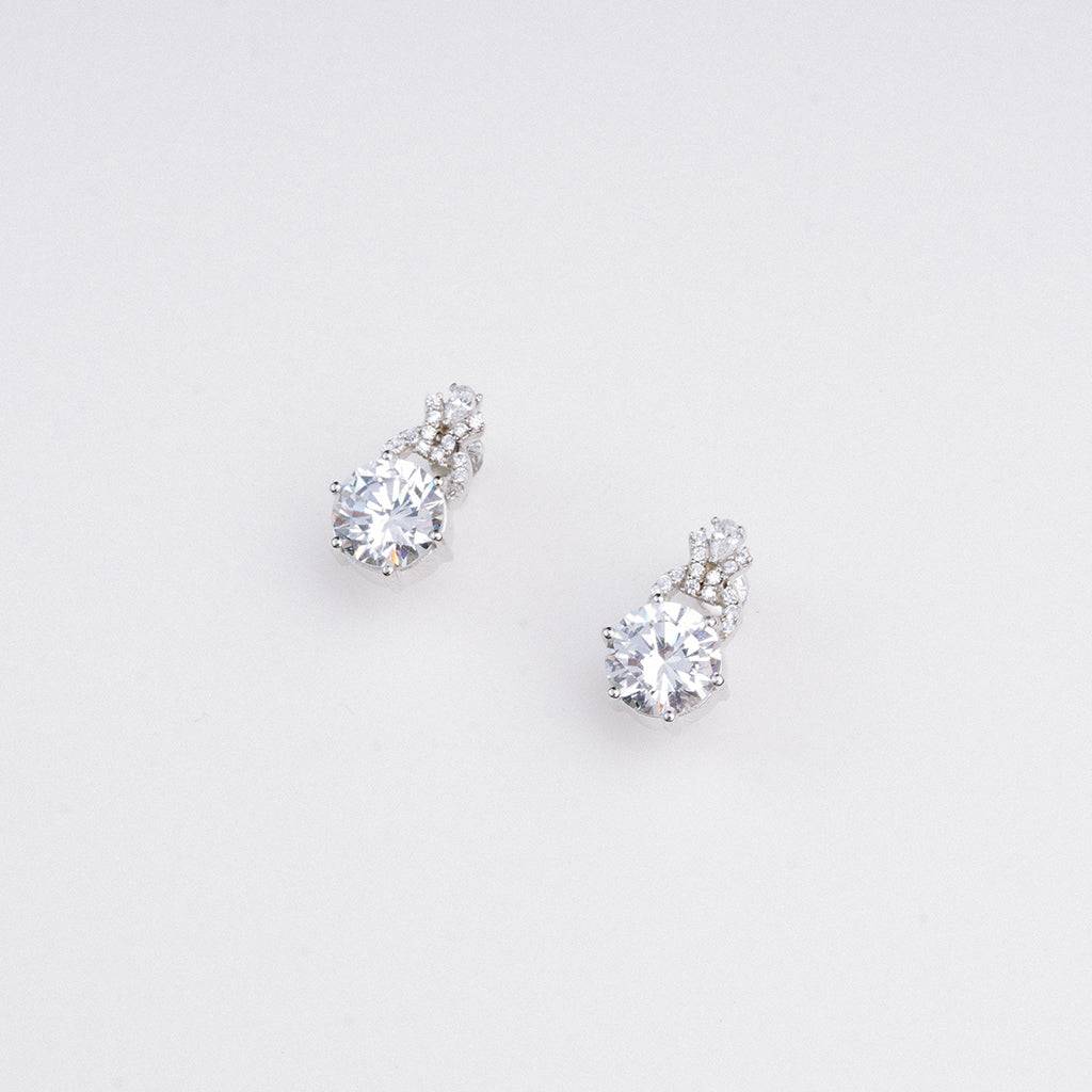 Moon & Shine Solitaire Studs Earrings