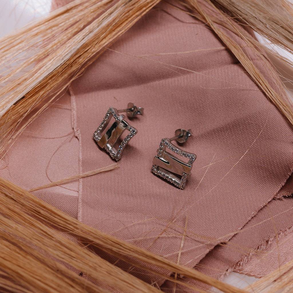 Square Radiance Stud Earrings