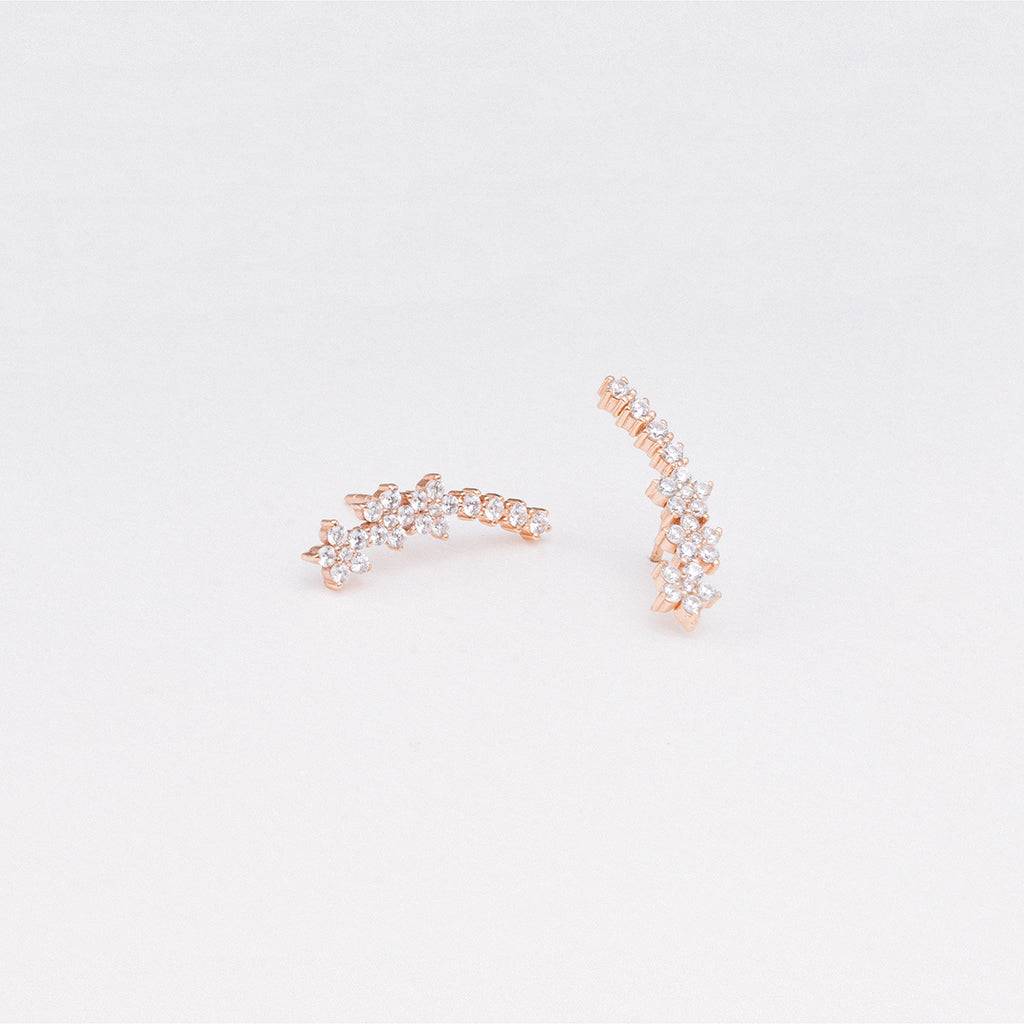 Floral Crawl-Up Earrings