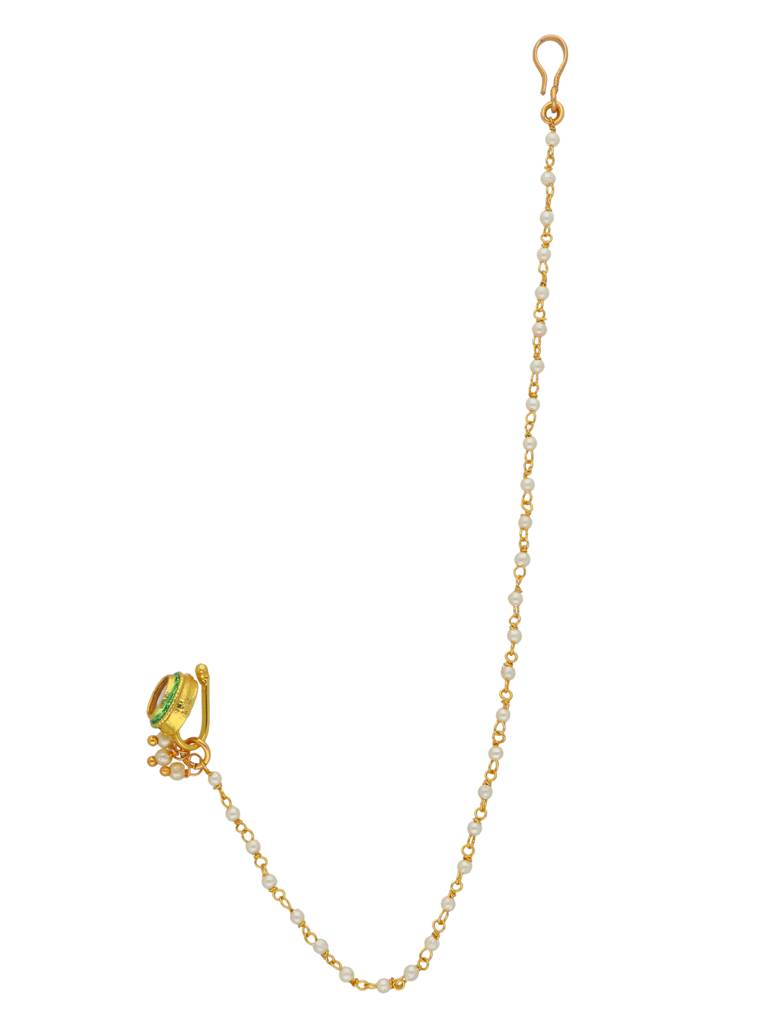 The Zoya Kundan Drop Nathni : WFAE101