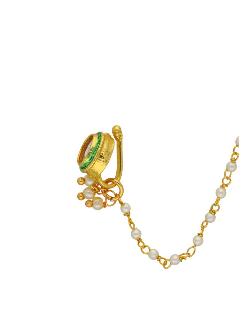 The Zoya Kundan Drop Nathni : WFAE101