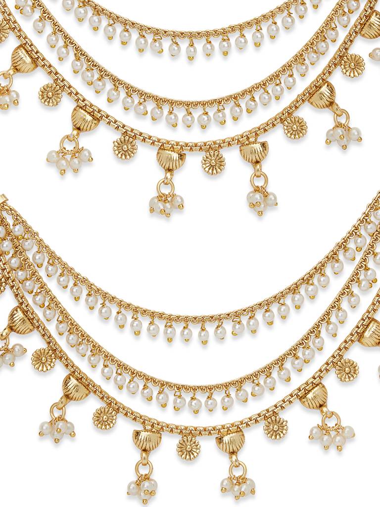 Pearly Princess Layered Ear Chain : WFAE139