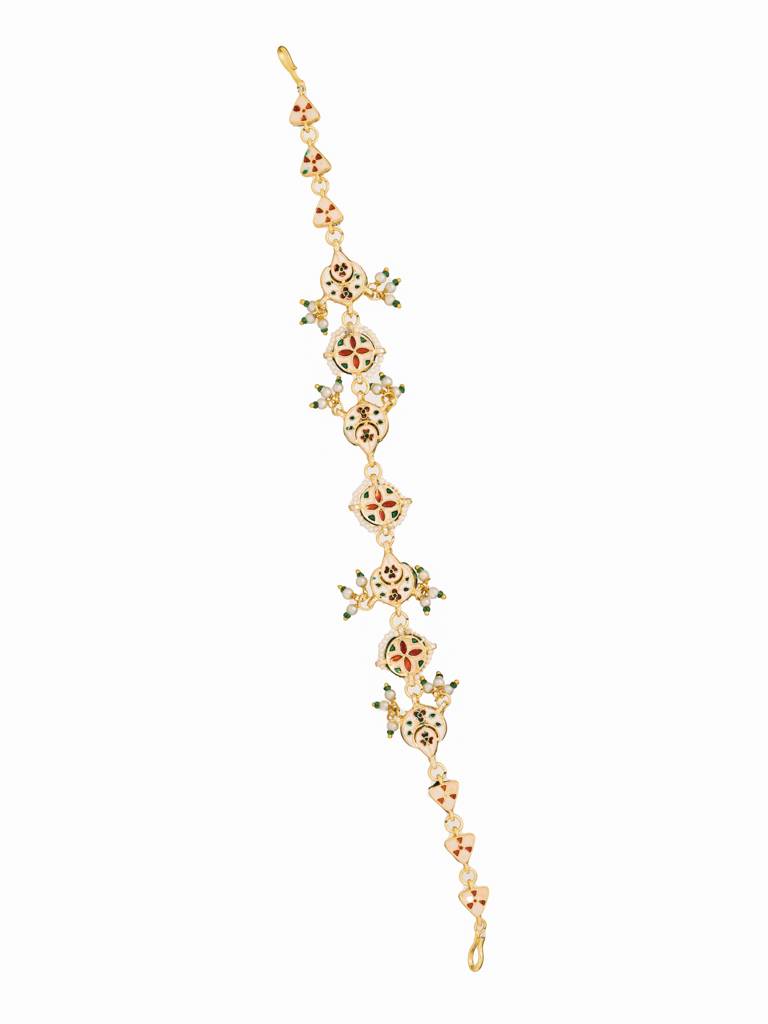22 Kt Gold Plated Kundan Polki & Jadau Mathapatti : WFAE141