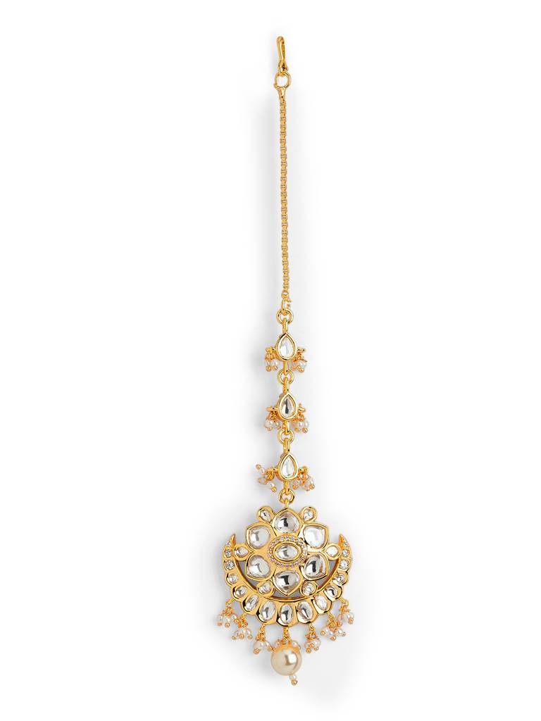 Floral Sitara Crescent Drop Maang Teeka : WFAE190