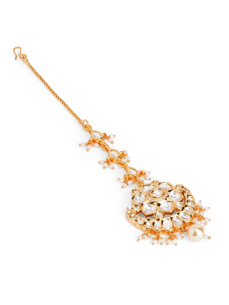 Floral Sitara Crescent Drop Maang Teeka : WFAE190