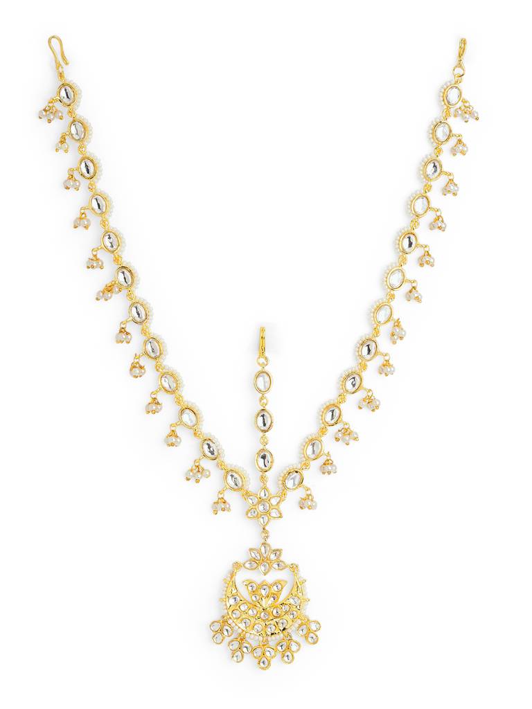 Crescent Jewel Kundan Mathapatti : WFAE195