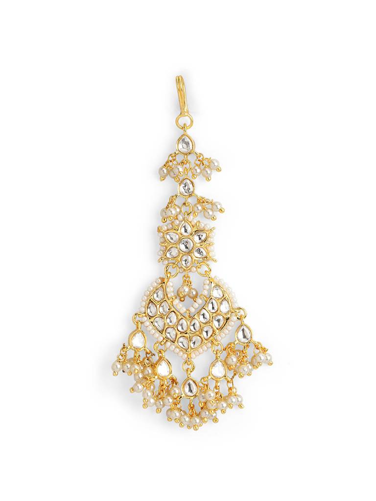 Kundan And Pearl Arabesque Maang Teeka : WFAE197
