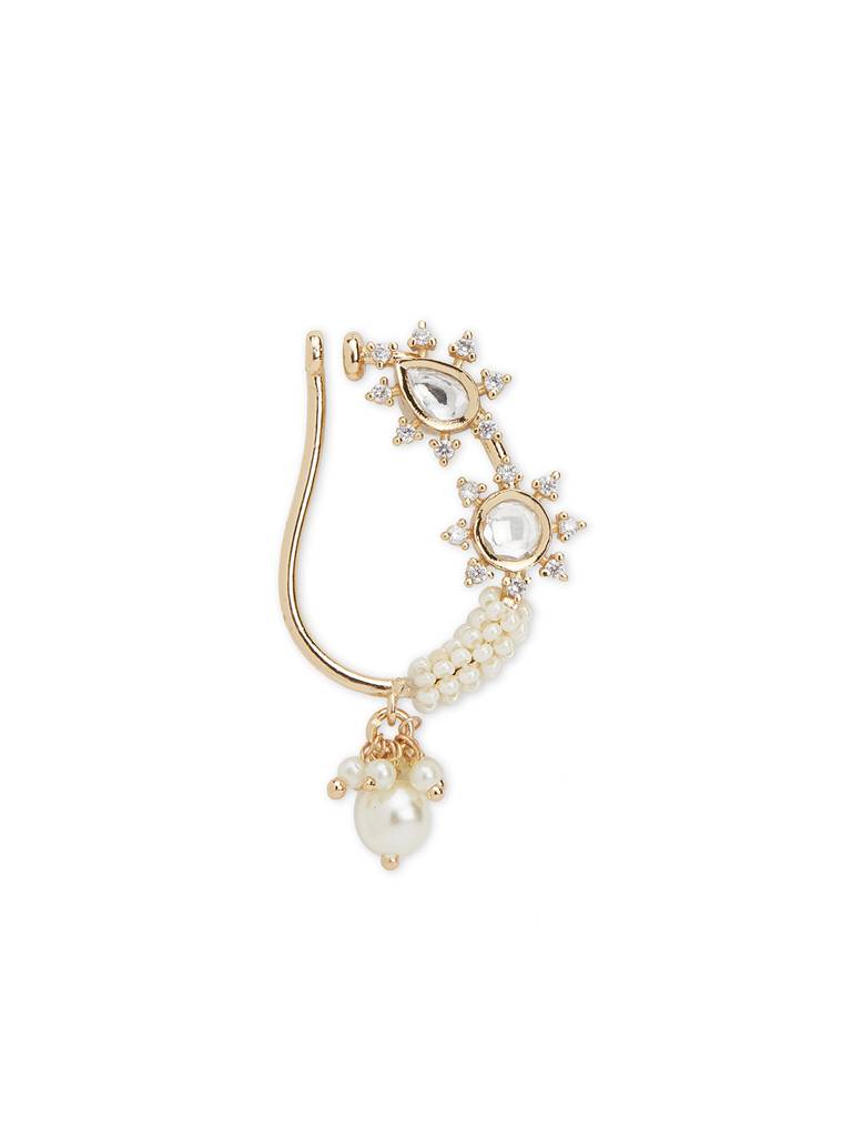 Pearlclad Kundan Paisley Nose Ring : WFAE200