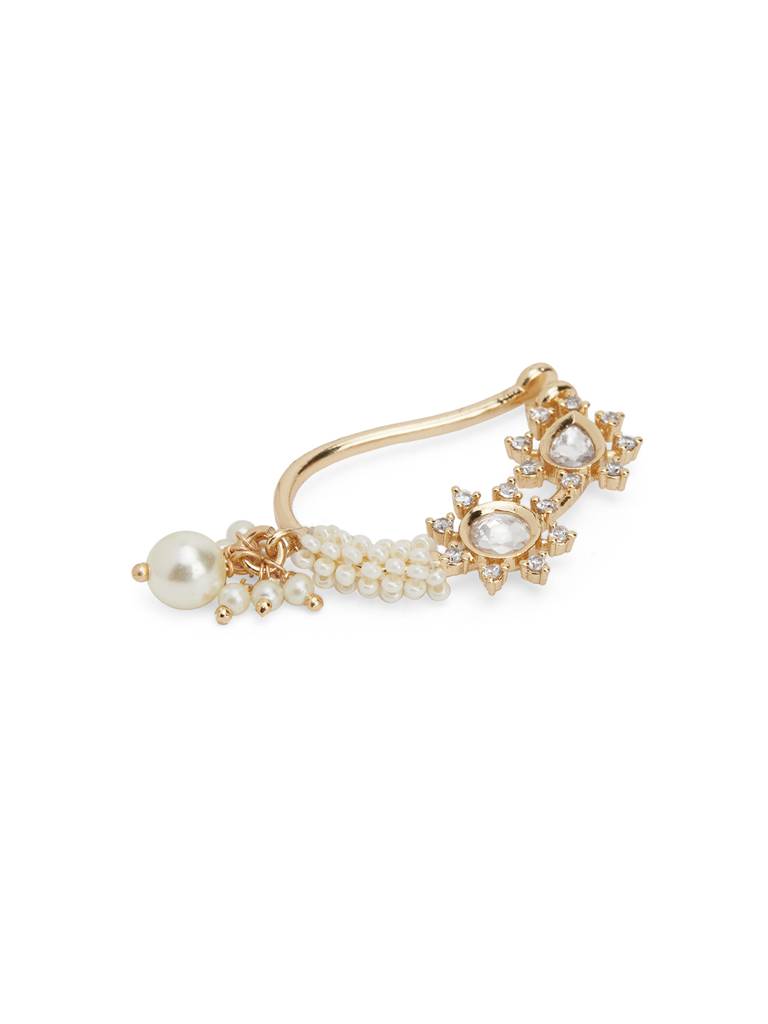 Pearlclad Kundan Paisley Nose Ring : WFAE200