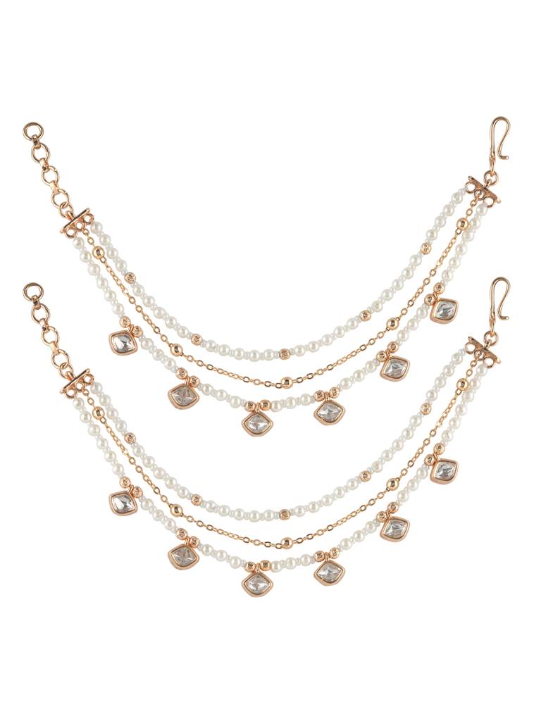 Kundan Droplet Ear Chain : WFAE204