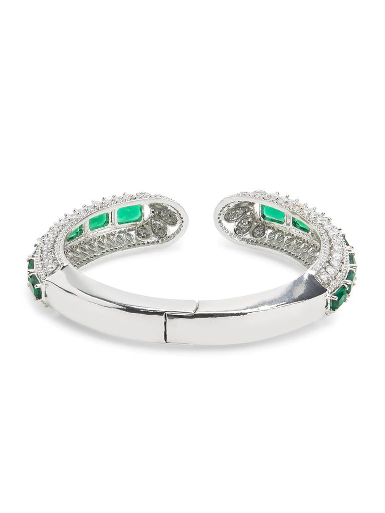 Emerald Princess Cut Cuff Bracelet : WFBC353