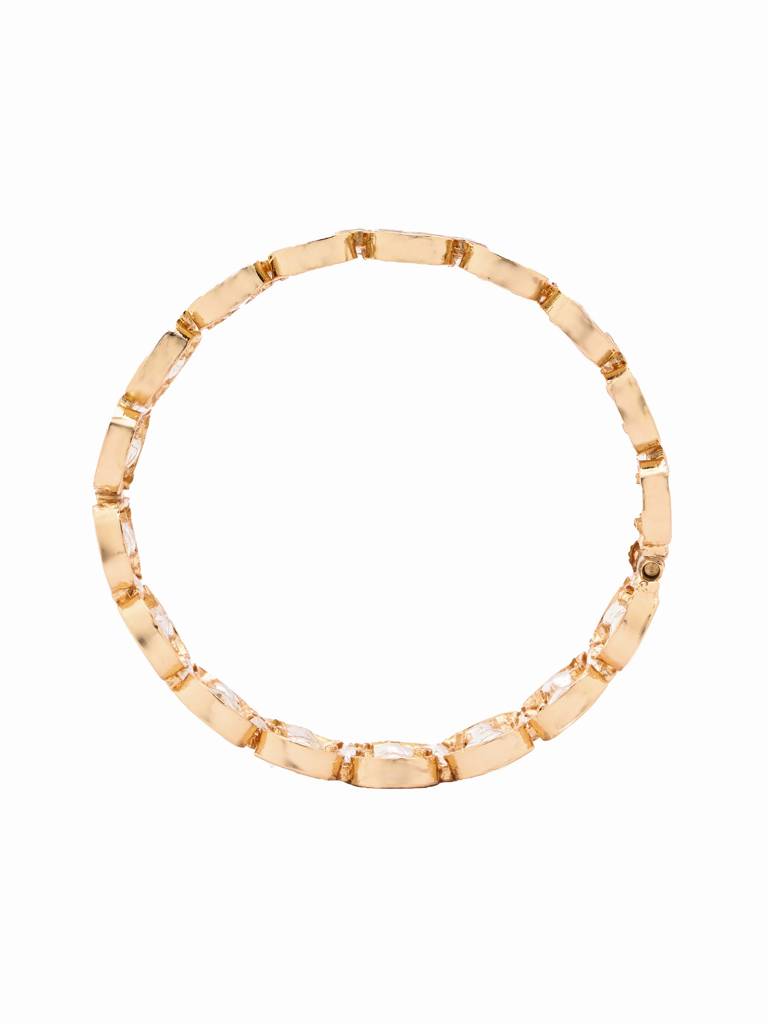 18 Kt Gold Plated Jadau Kundan Bangle : WFBE292