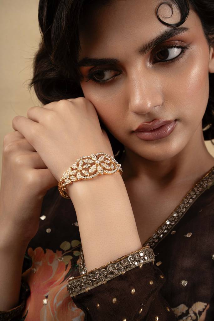 Meira Bloom Jadau Bangle : WFBE310