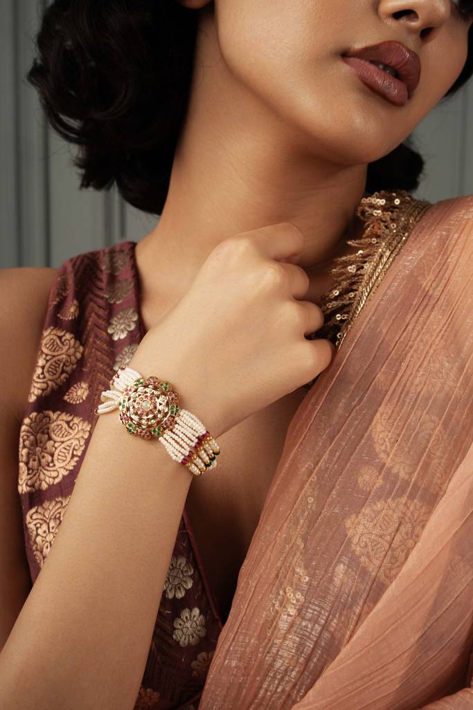 Meira Multicoloured Jadau Barcelet : WFBE312