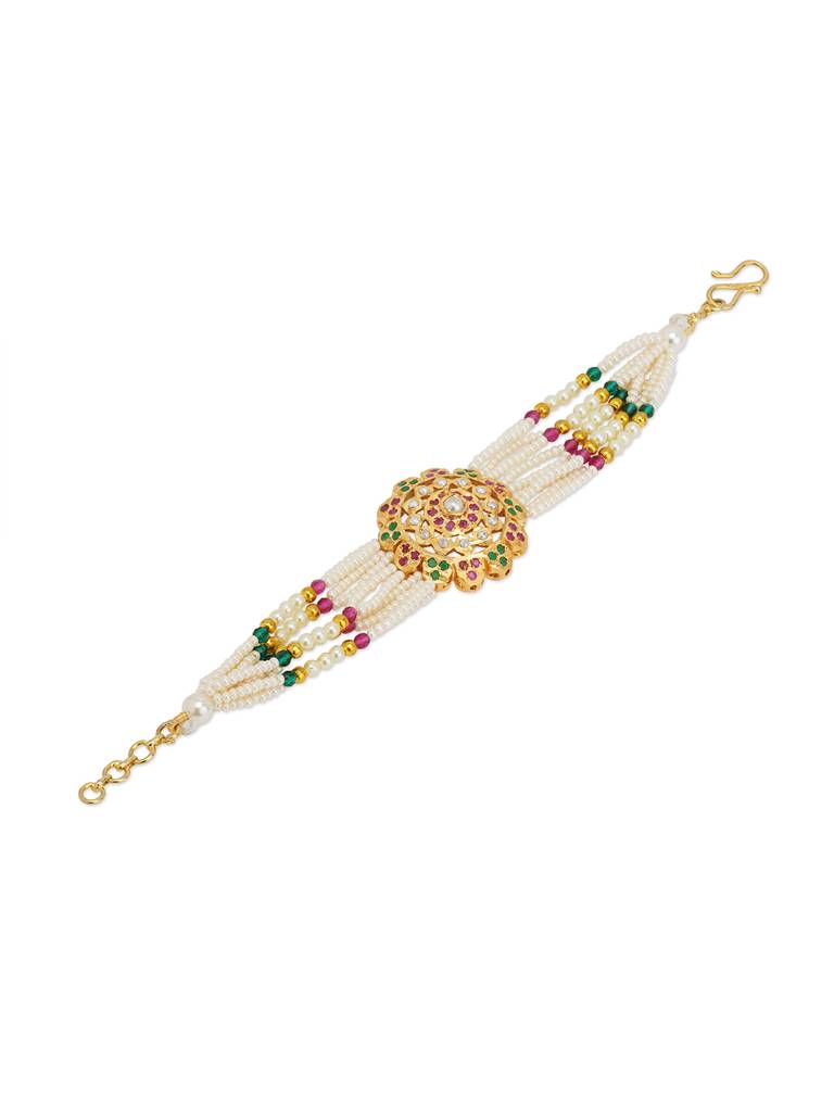 Meira Multicoloured Jadau Barcelet : WFBE312