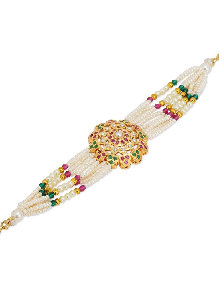 Meira Multicoloured Jadau Barcelet : WFBE312