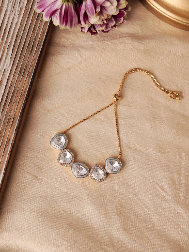Meira Strings Of Kundan Adjustable Bracelet : WFBE317
