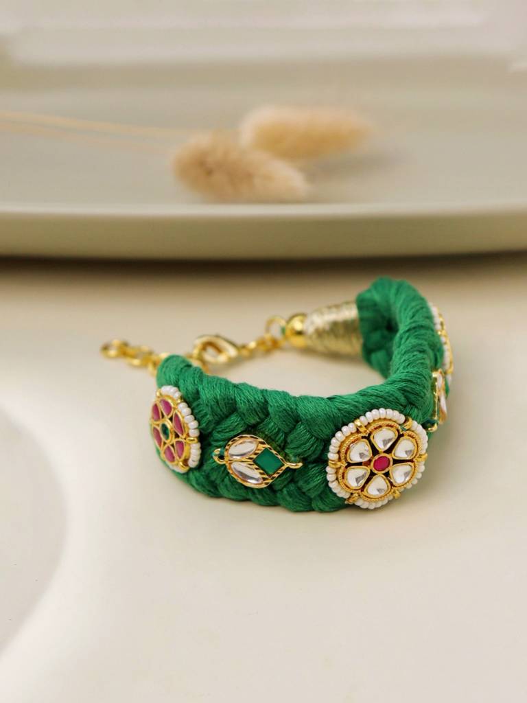 The Weave Of Spring Kundan Bracelet : WFBE350