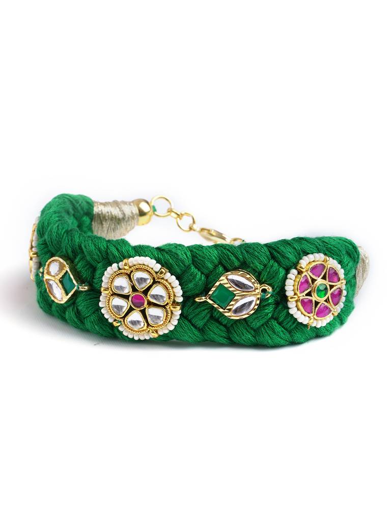 The Weave Of Spring Kundan Bracelet : WFBE350