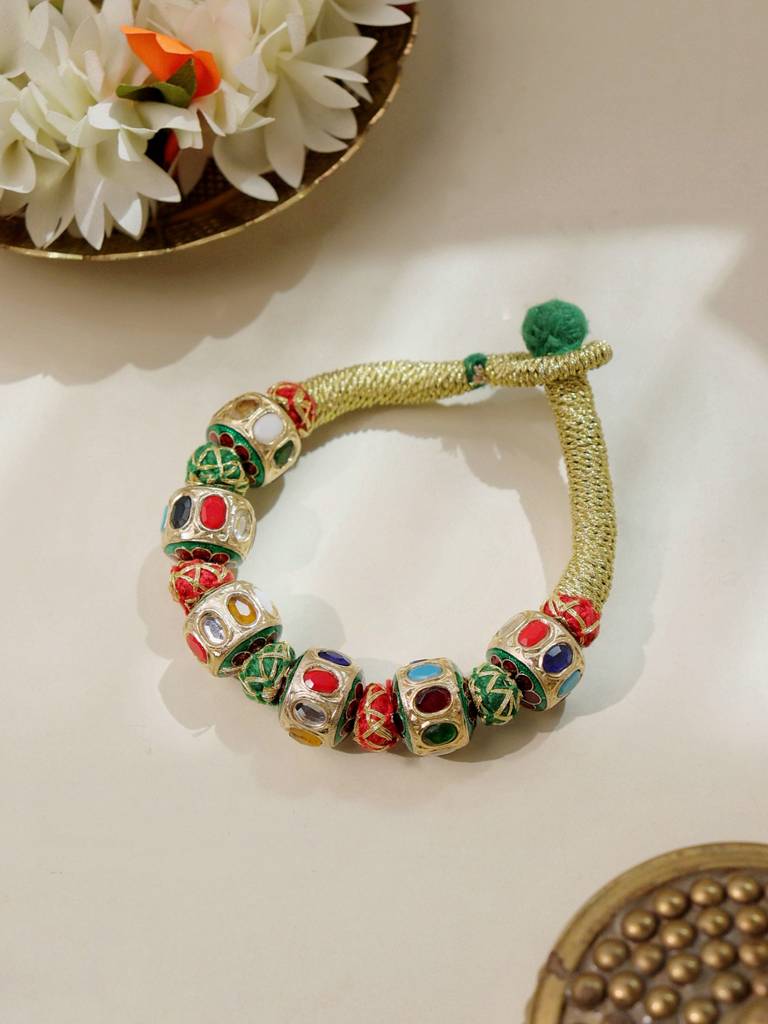 Navratna Orb Enamel Bracelet : WFBE353
