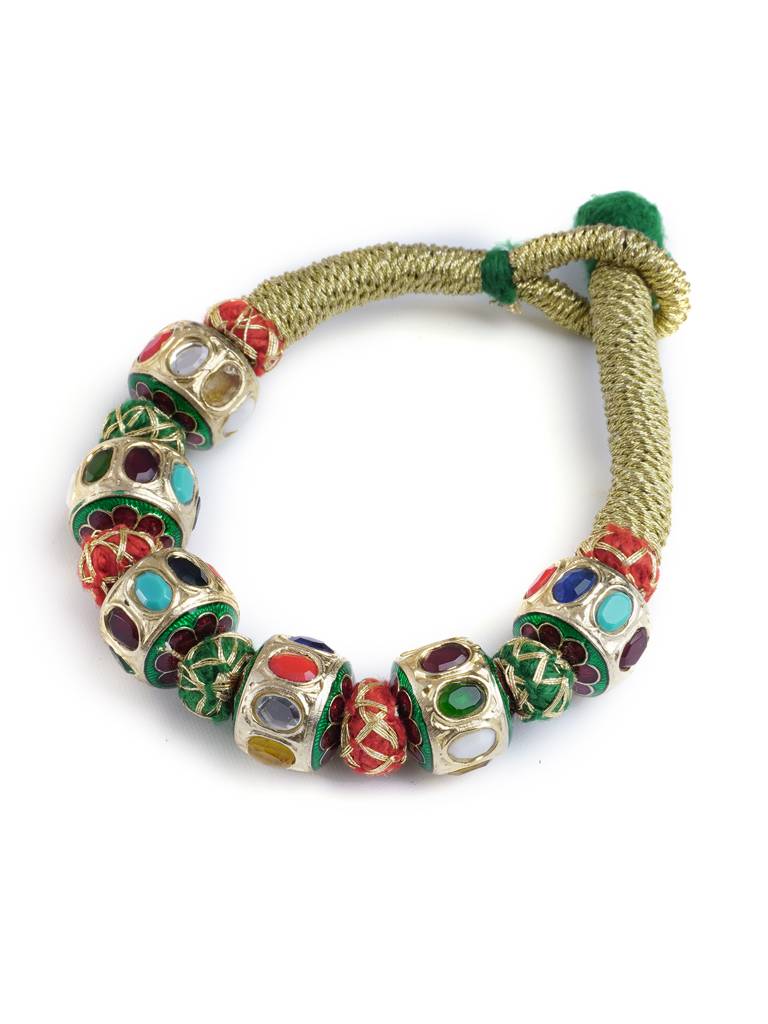 Navratna Orb Enamel Bracelet : WFBE353